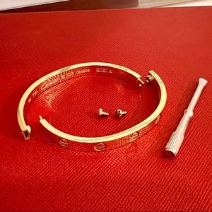 Screw Bangle Love Bangle gold plated